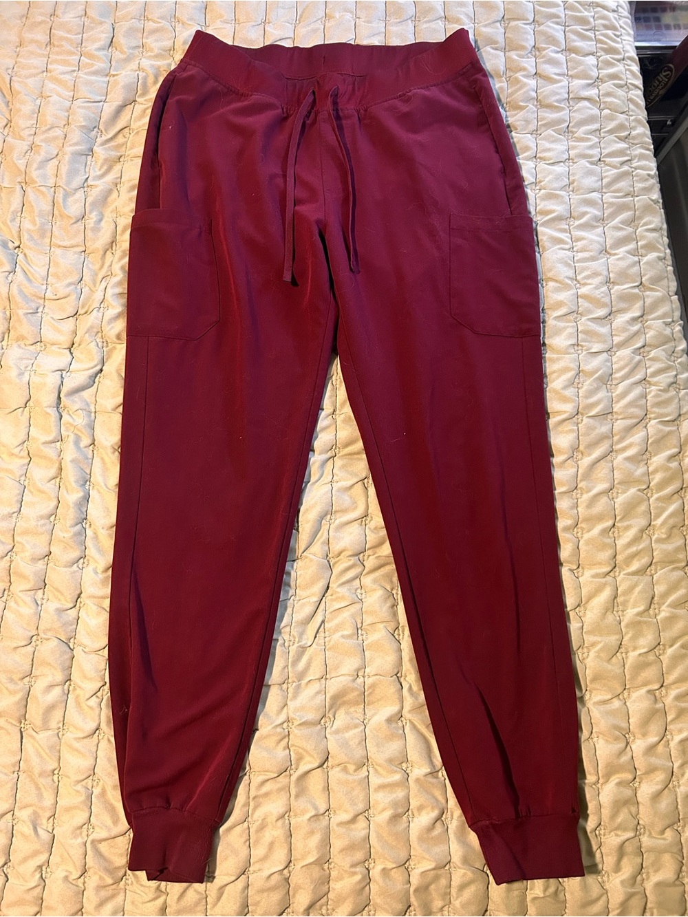 Wine red scrub pants